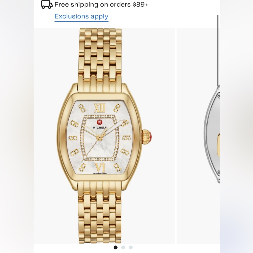 MICHELE DIAMOND & GOLD WATCH